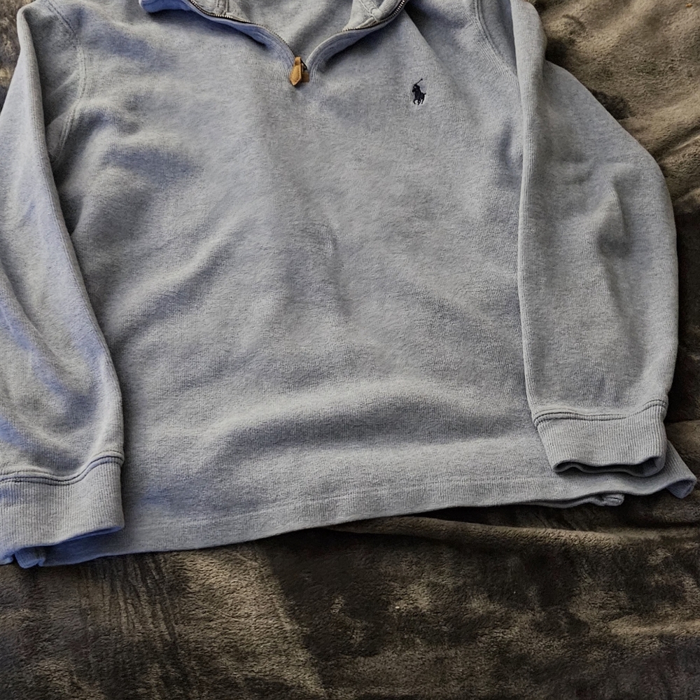 Polo  1/4 Zipper Long Sleeve Sweater